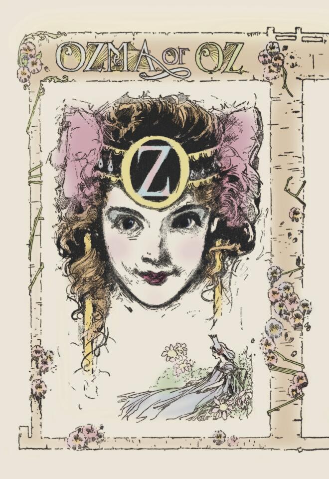 Illustration of a character from 'Ozma of Oz' with decorative frame and 'Z' emblem.